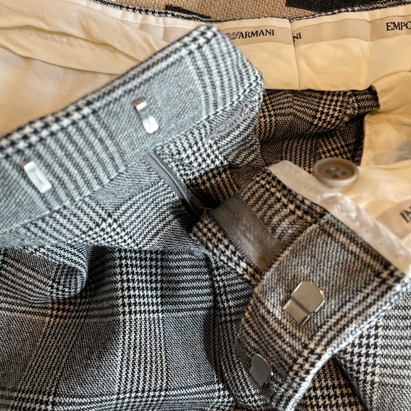 Emporio Armani checkered trousers high rise vintage black and white - Picture 5 of 8
